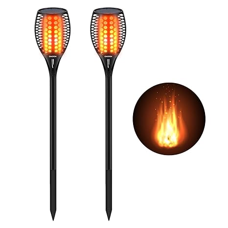 Amazon Com Cinoton Solar Light Path Torches Dancing Flame