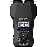 Zoom H1 XLR 2-Channel Recorder for Filmmakers, Musicians &amp; Podcasters | Clip-Free Audio with 32-Bit Float, Stereo Recorder, 2 Locking XLR/TRS Inputs, 3.5mm Stereo Mic/Line In