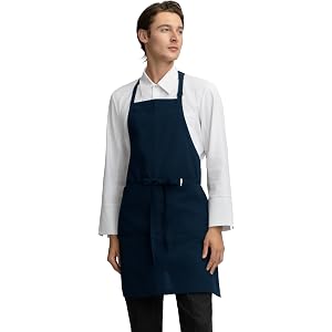 Sheenfon Kitchen Apron with 2 Pockets & Adjustable Neck Strap | MJS polyester | Cotton-like feel | Fade & pill resistant | Ma
