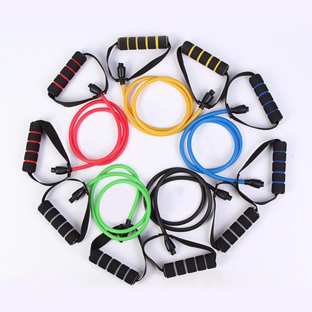 Resistance Band Exercise Tube for Fitness Training/Yoga Gym Workout Stretching with Foam Handle