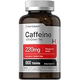 Horb&auml;ach Caffeine Pills 220mg with Green Tea | 500 Tablets | Vegetarian, Non-GMO &amp; Gluten Free