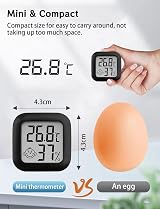 Houdian Digital Hygrometer Indoor Thermometer Humidity Gauge - Temp Humidity view 5