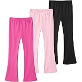 BOOPH Girls Flare Leggings Kids High Waist Bell Bottom Pants Casual Cotton Leggings for Teen Girls
