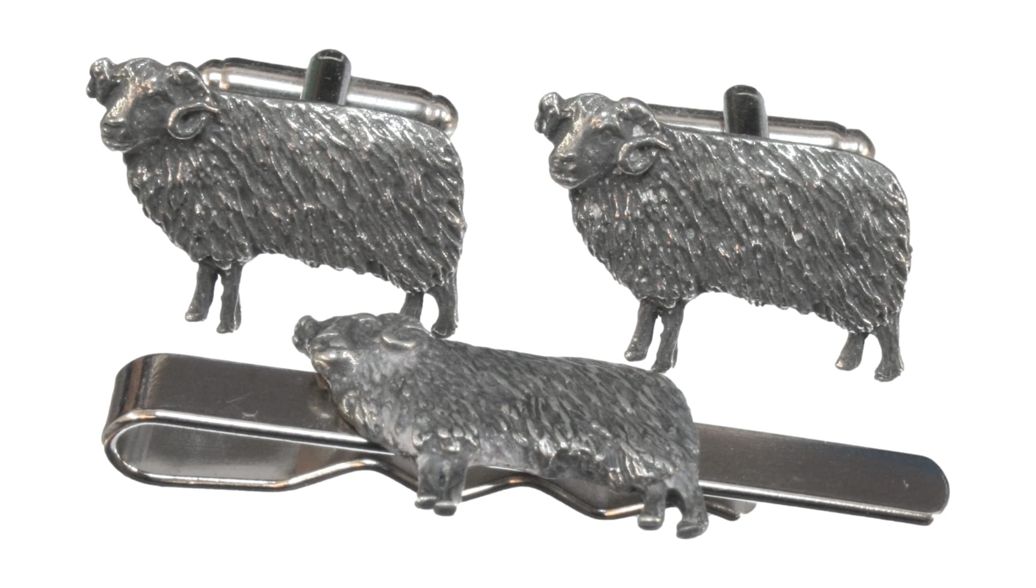 Sheep Cufflinks and Tie Bar Slide Gift Boxed Set 320