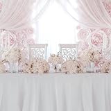 PLULON White Tablecloth 2pcs 137 x 274 cm Plastic PEVA Rectangle Cover view 7