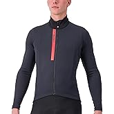 CASTELLI Men's Entrata Thermal Jersey, Long Sleeve Zip Up Fleece Insulated Base Layer for Winter Road Cycling I Gravel Biking
