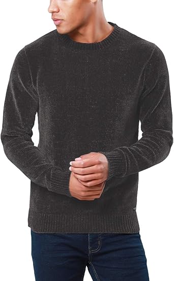 Threadbare Mens Chenille Crew Neck Jumper Knitwear Sweater Top ...