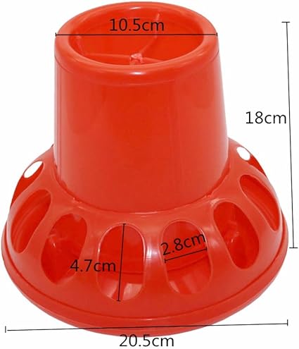 Amazon Com 2kg Poultry Feeding Tools Red Plastic Chicken Feeders