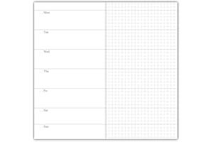 NEWESTOR Travelers Notebook Inserts - Weekly Refills for Standard Size Travelers Notebook, Set of 3, Total 192 Pages, 8.25 x 4.25 Inches