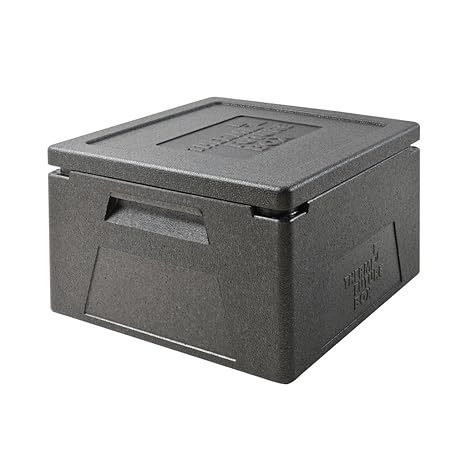 Thermo Future Box Boxer GN 2/3-Pizza Transport-und Isolierbox, EPP (expandiertes Polypropylen), Schwarz, 42 x 40 x 27 cm