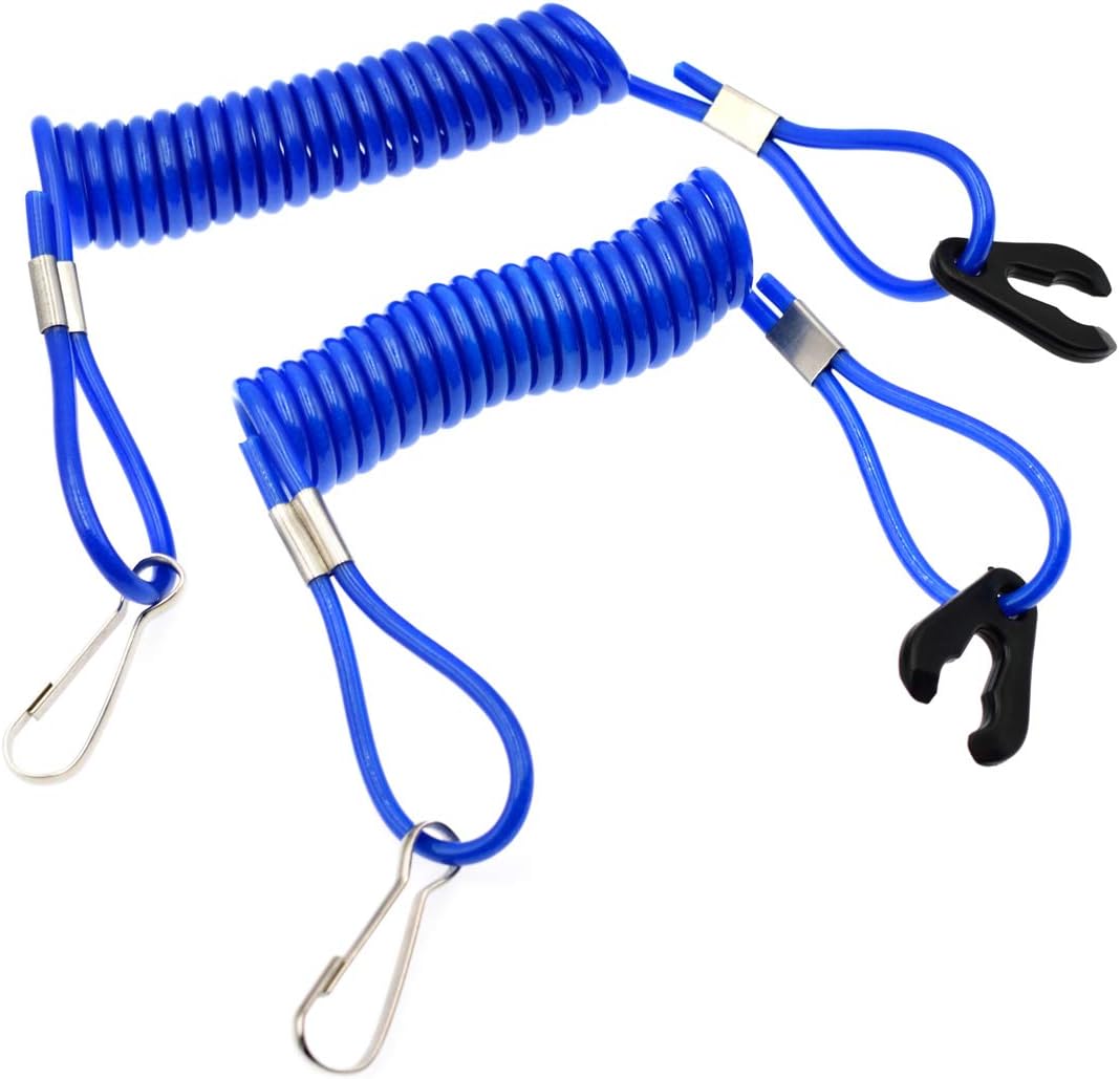 Riyiter 2pcs Outboard Engine Ignition Emergency PWC Jet Ski WaveRunner Key Lanyard