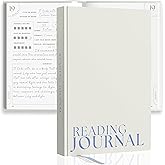 Reading Journal For Book Lovers - Journals to Review 55 Books - Ultimate Reader Kit with Tracker, Log, Challenge & Prompt Guides - Reading Accessories For Book Lovers Or Club Tracking - Ivory