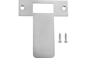 LT Easiyl Door Strike Plate Stainless Steel Long Lipped Striking Plate with Screws for Outwards Opening Door, 84x97mm