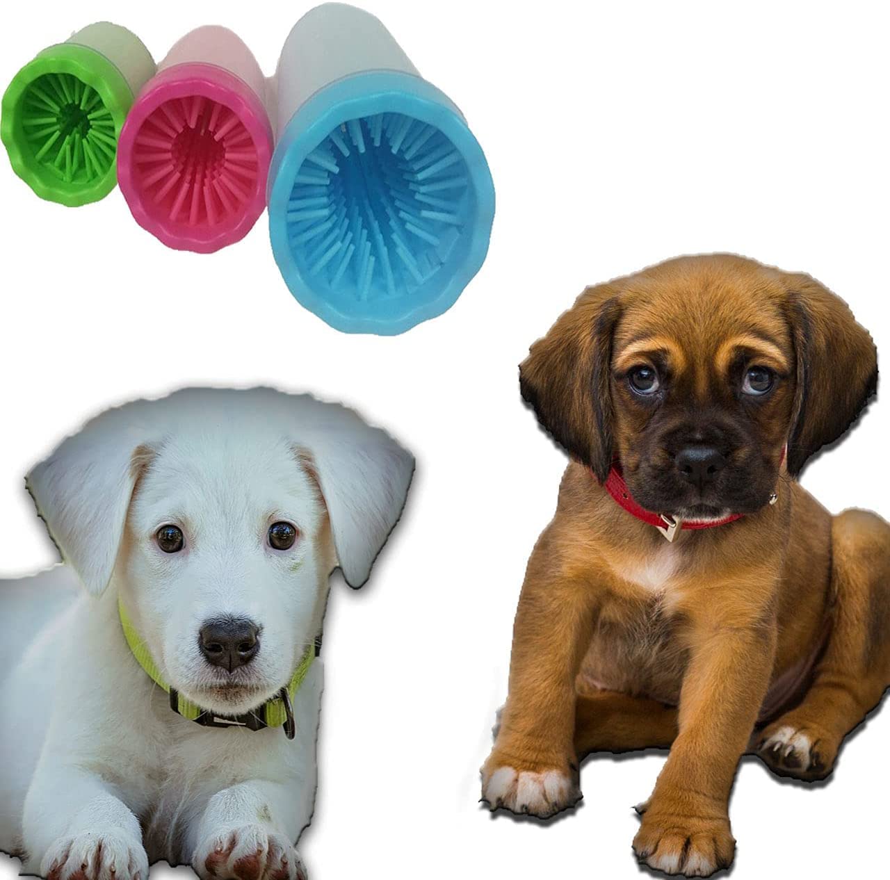 Ecstatic Silicone Dog Paw Washer–Portable Reusable Lightweight, Dog Muddy Foot Paw Cleaner, Soft Silicone Bristle, Remove Dirt Instantly, Ideal for all Dog Breed, Puppy Claw Cleaner Safe(Large, Blue)