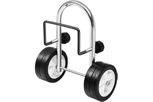 FEIMIRE Boat Dolly Canoe, Heavy Duty Steel Trailer Mover Dolly for Fishing Boat (Fit Transoms up to 3" Thickness)