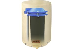 TOHONFOO Round Well Head Cover (5°F) - Insulated Well Pump Cover - Decorative Well Pump Covers - Thickened 3 Layers Well Covers for Water Wells Freeze Proof, 16"Dia x 32"H, Beige