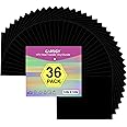 Black Heat Transfer Vinyl for T- Shirts- 36 Sheets, 12"x10" HTV Iron On Vinyl for Various Cutting Machines