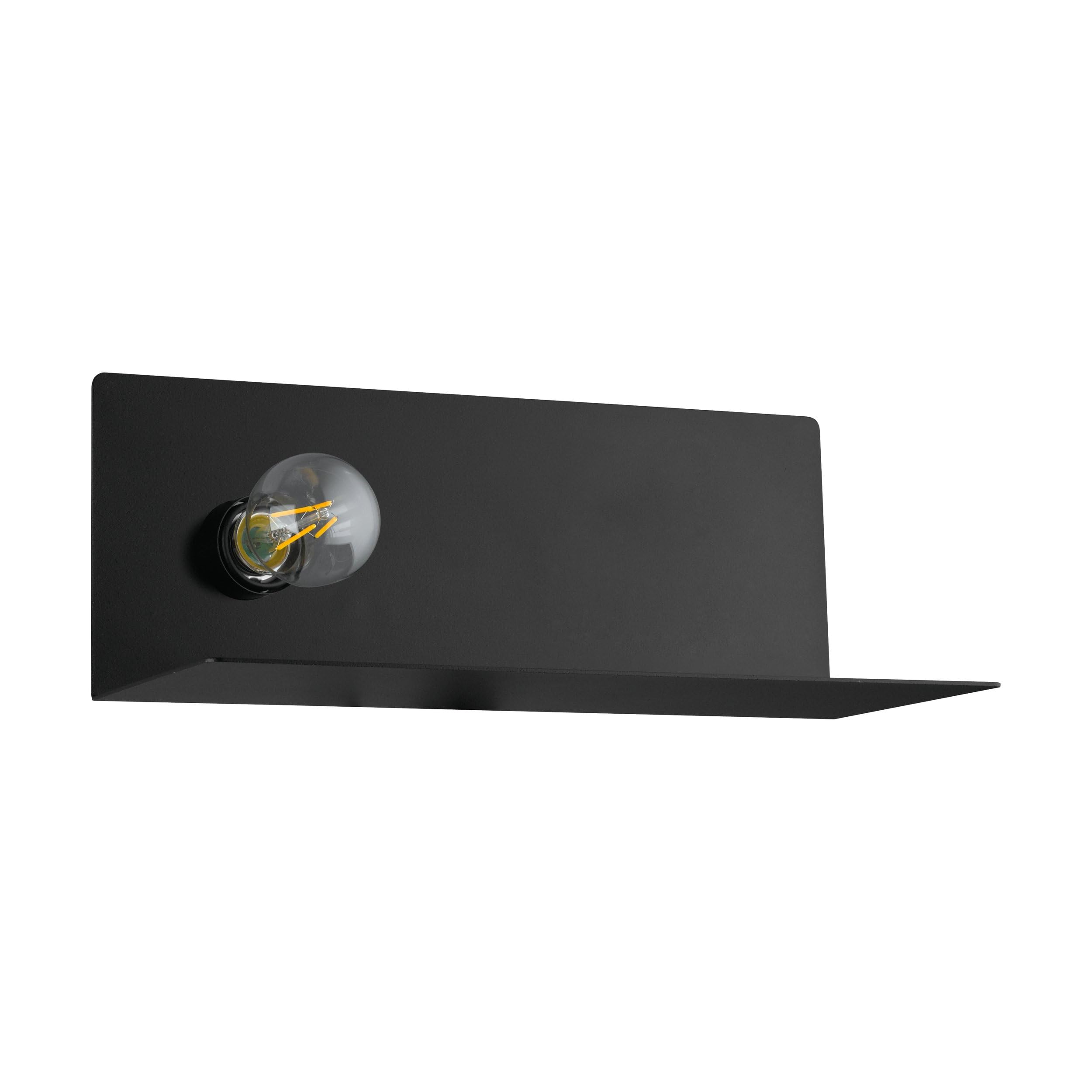 Eglo Ciglie wall Light, 1 Bulb, wall Light, Material: Steel, Colour: Black, Includes USB Interface, Socket: E27