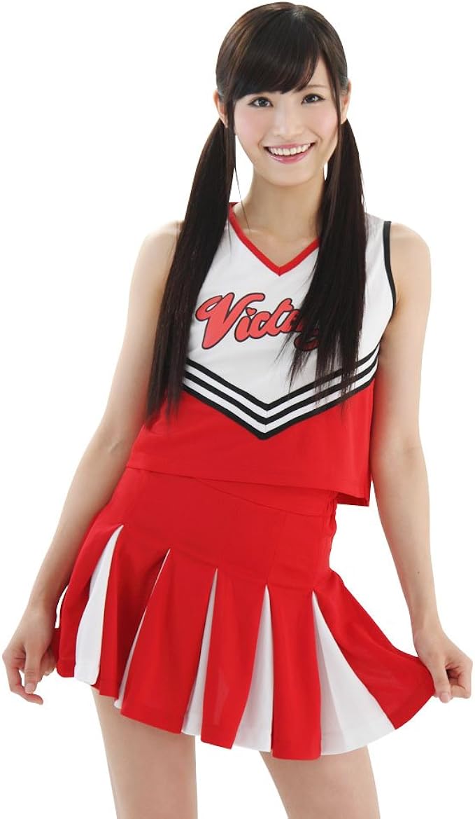 Amazon Com My Cheerleader White Red Cheerleader Costume Clothing