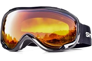 HUBO SPORTS Ski Goggles Over Glasses-Ski Snowboard Snowmobile Goggles for Men Women Adult, Anti Fog 100% UV Protection