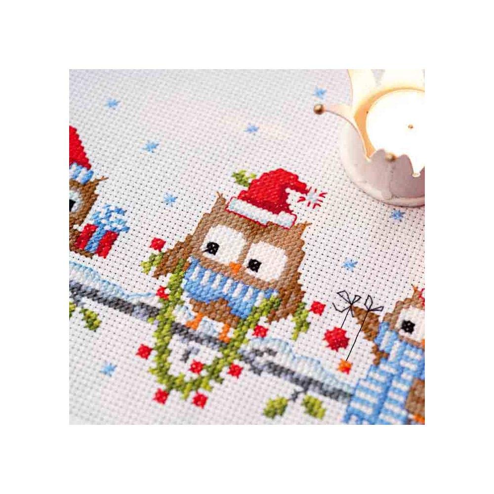Vervaco "Christmas Owls" Runner Counted Cross Stitch Kit, 100 Percent Cotton, Multi-Colour