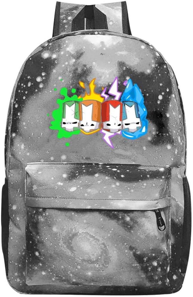 Cas-tle-Fire-Crasher Men Women Galaxy Backpack Starrysky Shoulder Bag Daypack Knapsack Boys Girls