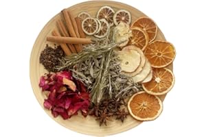 PEXTIAN Simmering Potpourri, Simmer Pot Potpourri - Dried Orange Slices, Cinnamon, Cloves, Apple Slice, Rosemary, Apple Slice, Perfect Christmas House Warming Hostess Gift