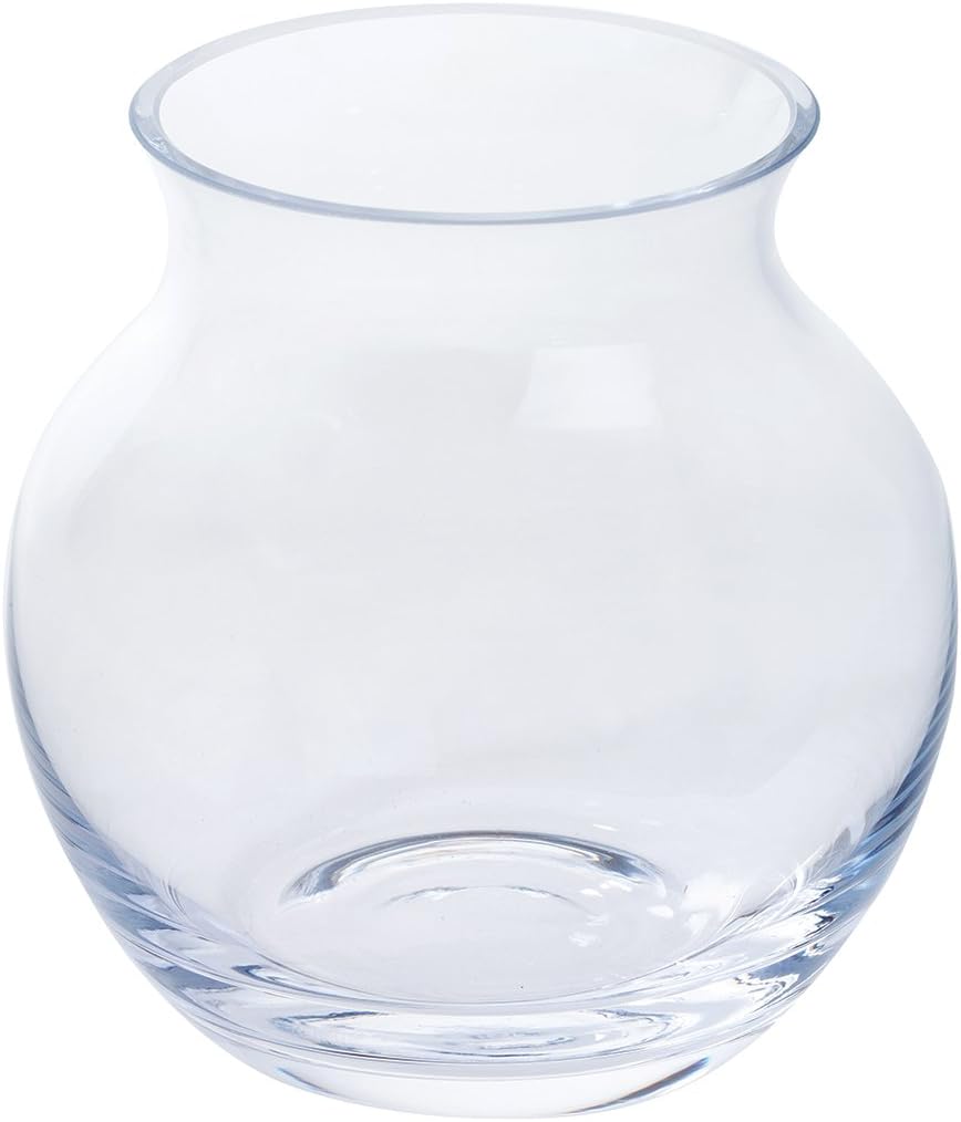 Dartington Crystal Flower Garden Spray Vase, Single, Clear, 13.5x13.5x14 cm