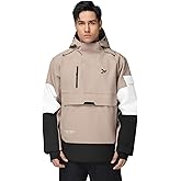 YEEFINE Men's Ski Jacket Snowboard Snow Coat Waterproof Insulated Winter Warm Loose Fit Pullover Hoodie