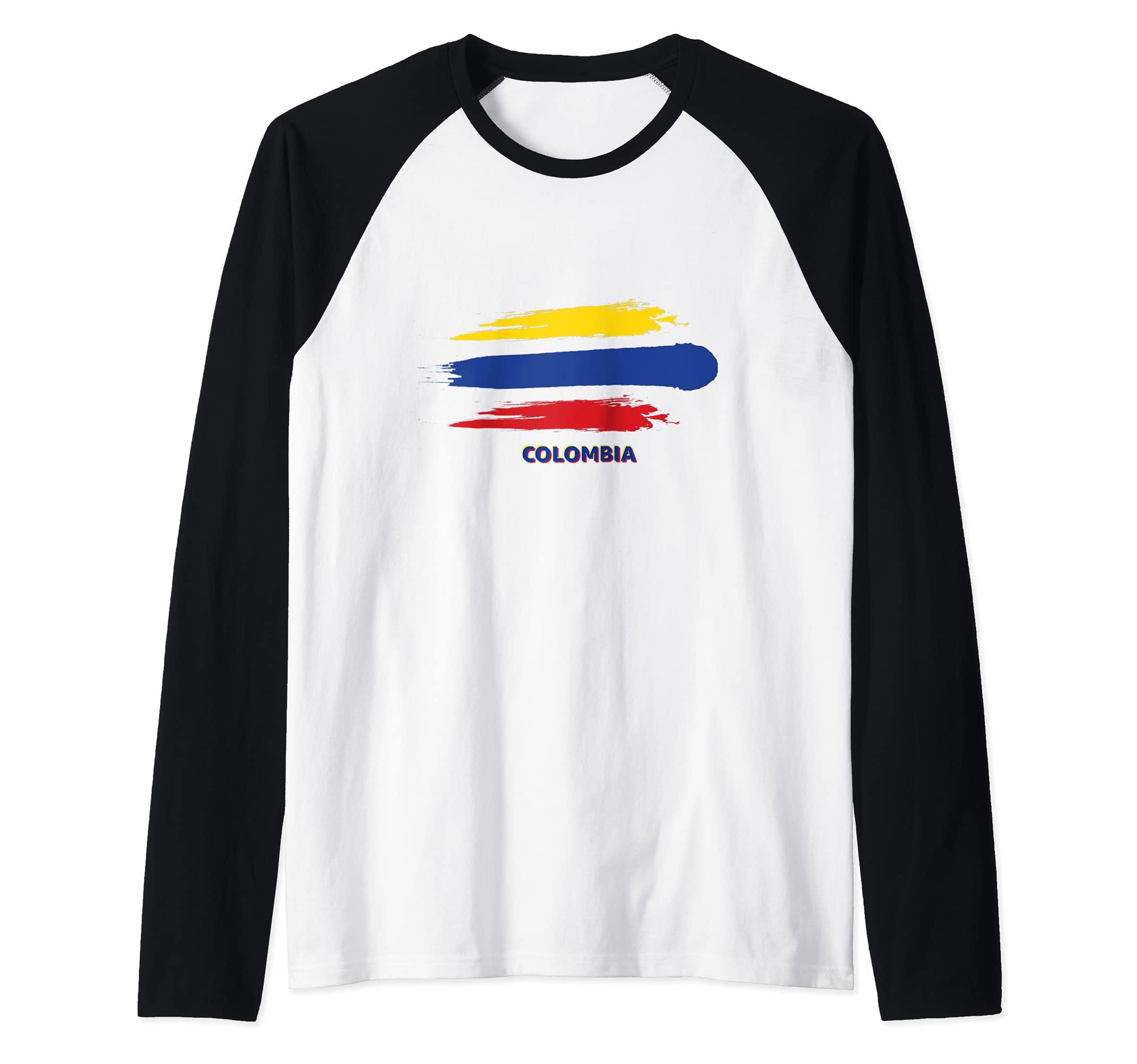 Flag Colombia Raglan Baseball Tee