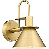 Gold Wall Sconces, HWH Indoor Wall Lights, Vintage Barn Wall Lamp, Brass Wall Sconce Light for Bedroom Living Room Kitchen, G