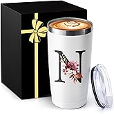 20 Oz Insulated Coffee Cup with Lid Car Tumbler Travel Mug Women Wife Anniversary Her 1 2 3 5 6 7 8 10 14 15 20 25 40 50 60 Year Cotton Copper Gifts Ivory Bronze Leather Iron Paper First 5th 6th 10th
