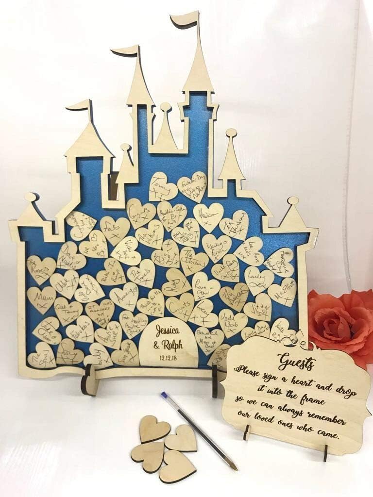 Fsss Ltd Fairy Castle 52 Cinderella Metallic Blue Wedding Drop Box