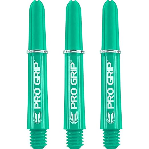 Target Pro Grip, Dart-Schäfte – mit Pro-Grip-Ringen – Größe 1, 34 mm – Short Aqua – 5 Sets (15)