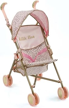 poussette poupee rose