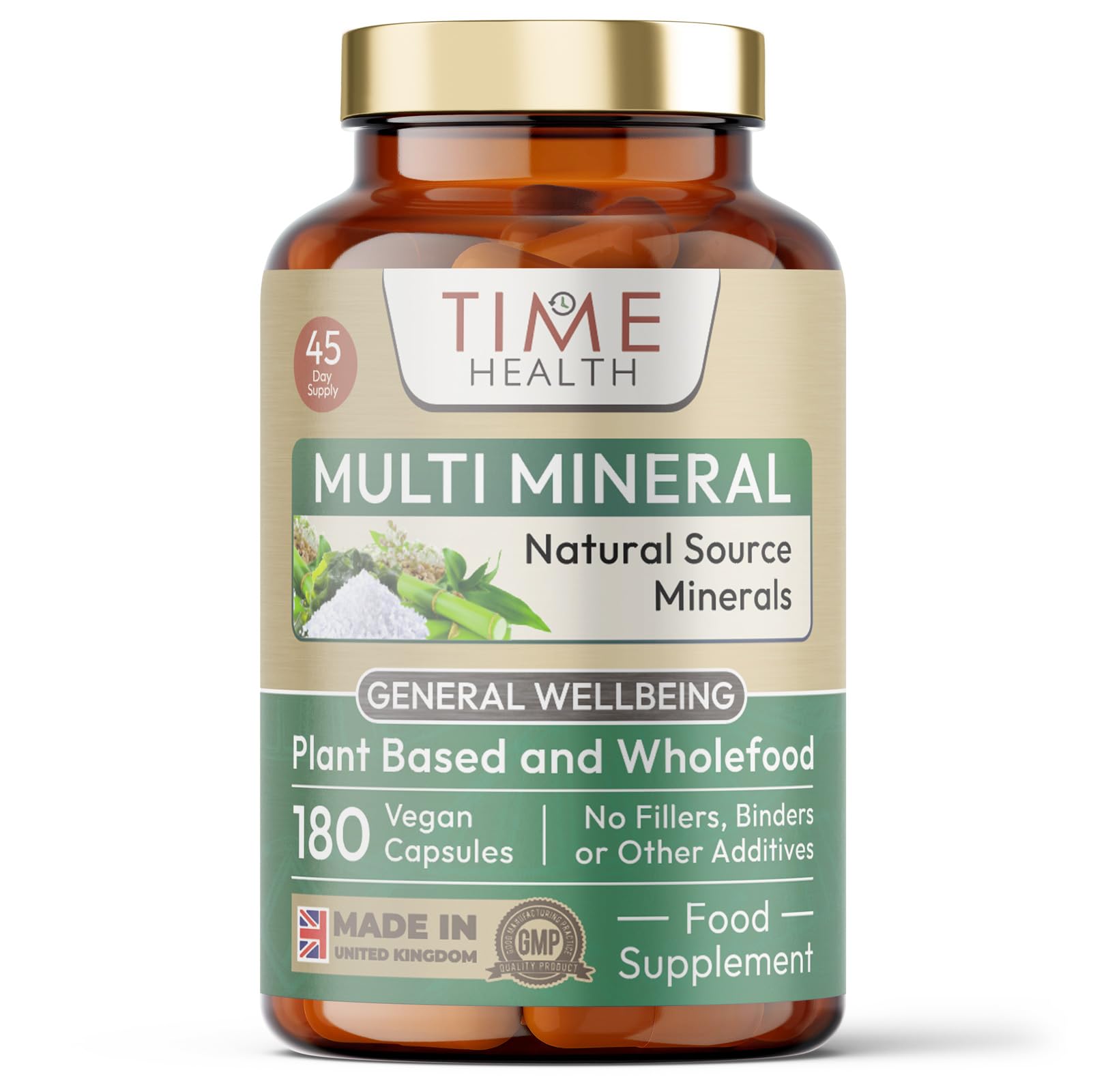 Daily Multi Mineral - Natural Source & Plant-Derived - Contains Ionic and Trace Minerals - Zero Additives - UK Manufactured - Pullulan (180 Capsule Bottle)