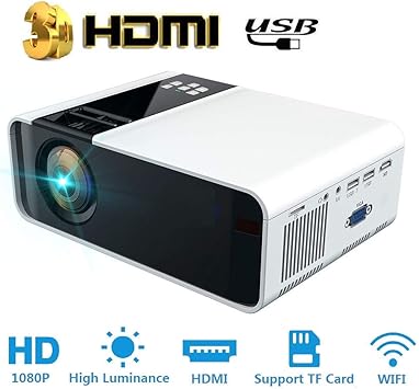 Hakeeta Proyector 3D portátil, Ultra-HD 1080P 8000 lúmenes ...