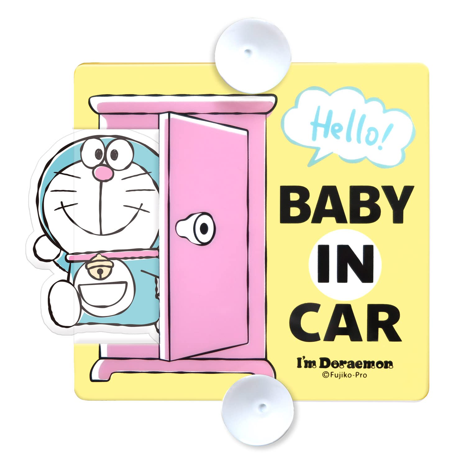 明邦 ドラえもん 車用 BABY IN CAR スイング セーフティサイン 吸盤タイプ DE008商品画像