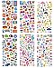 SET021-MIX 6 Sheets 3D Stickers For Kids - Puffy Dimensional Stickers - (Sport, Music, Umbrella Drug, Medisine) Size 3.75 X 7 Inch./sheet