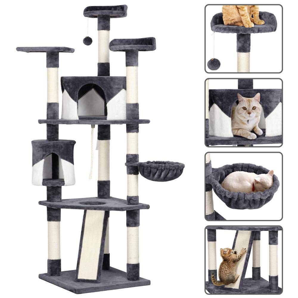 Yaheetech 79in MultiLevel Cat Trees Indoor Cat Tower with Sisal