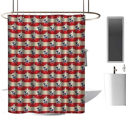 Qenuan cortina de ducha resistente a los Estados Unidos, 4 de julio