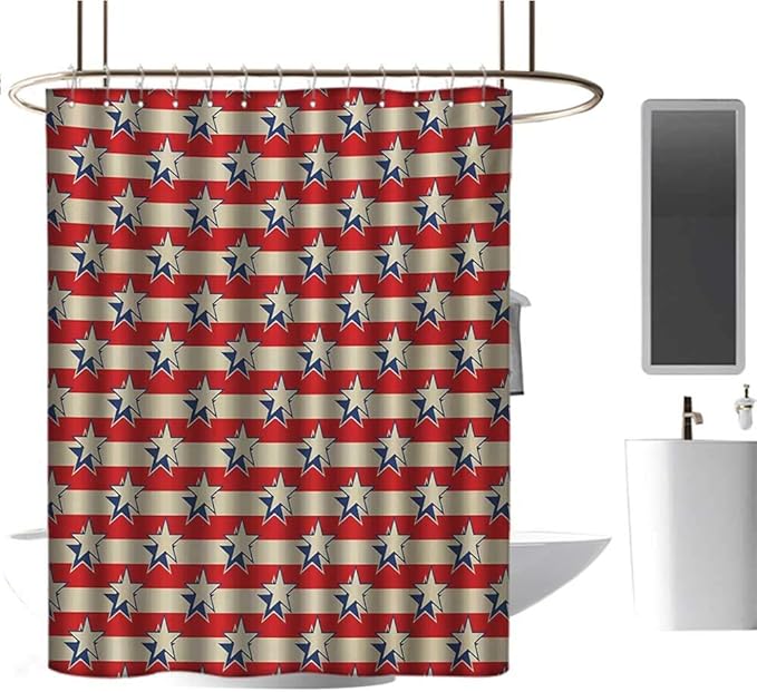 Qenuan cortina de ducha resistente a los Estados Unidos, 4 de julio