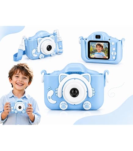 ekids Câmera infantil Bluey com cartão SD, câmera digital para