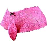 aishani Men's Lingerie Style Underwear - Soft Lace Pouch Briefs Panties,Breathable & Supportive for Everyday Wear