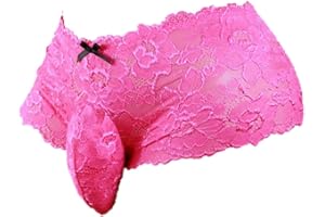 aishani Men's Lingerie Style Underwear - Soft Lace Pouch Briefs Panties,Breathable & Supportive for Everyday Wear