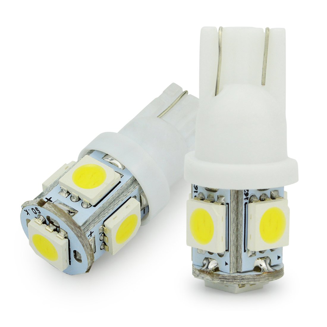 Kashine 10pcs T10 Led Bulbs 12V T10 W5W LED 5SMD 5050 194 Kashine 10pcs T10 Led Bulbs 12V T10 W5W LED 5SMD 5050 194