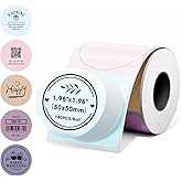 Phomemo 2 Inch Round Thermal Labels,5 Color Self-Adhesive Stickers for M110/M100/M220/M108/M221 Label Makers,50x50mm Circle Sticker Labels for Small Business,Baking, Candle, Logo, Canning,140pcs/Roll