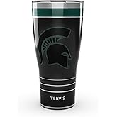 Tervis Traveler Michigan State Spartans - Night Game Triple Insulated Tumbler Travel Cup Keeps Drinks Cold & Hot, 30oz, Stainless Steel