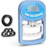 HICHOR Grip Strength Tester, Hand Grip Dynamometer with Trainer | Digital Strength Gauge 265 Lbs/120 Kgs for Testing at Sports, Home &amp; School, Including Exercisers for Hand &amp; Forearm Training