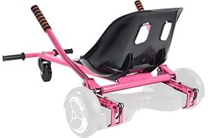 Yorovent Hoverboard Seat Attachment Straps Not Required, Hover Board Go Kart Accessory w/Locking Mechanism,265lbs Hover cart 25”-33.3” Adjustable,Bigger&Sturdier Seat,Fit 6.5” 8.5” 10” Hoverboard